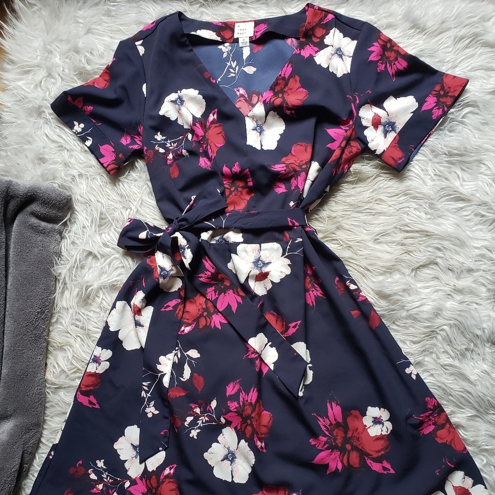 A New Day Navy Floral Dress